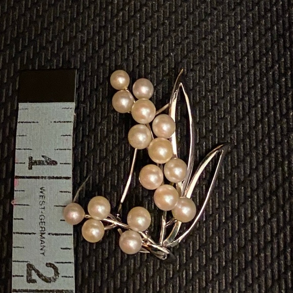 Vintage Silver Cluster 🎋Pearl Brooch/Pin - Picture 4 of 4